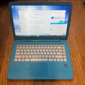 HP Stream 14 Laptop Intel Celeron N3060 1.6GHz 4GB RAM 32GB Blue Windows 10 READ